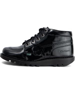 Kickers Adult Kick Hi Leather Alternative Patent Leather - Black