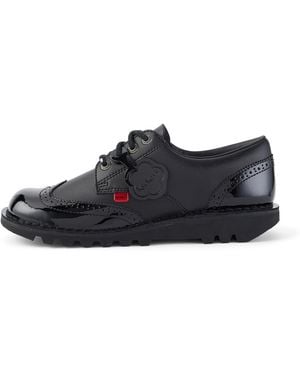 Kickers Adult Kick Lo Brogue Leather - Black