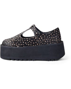 Kickers Adult Kick T Bar Platform Leather - Blue