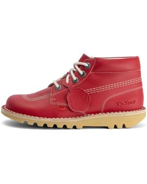 Kickers Adult Kick Hi Leather Alternative - Red