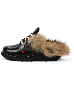 Kickers Adult Kick Mule Fur Mains - Brown