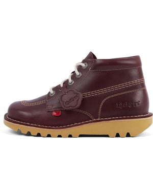 Kickers Adult Kick Hi Leather Dark - Purple
