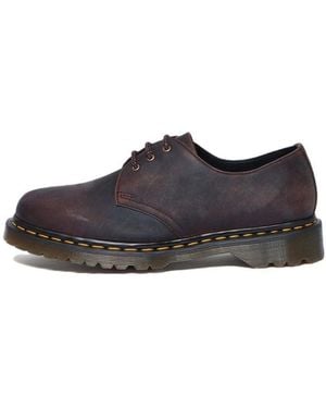 Dr. Martens 1461 Waxed Full Grain Leather Oxford Shoes 'Chestnut' - Brown