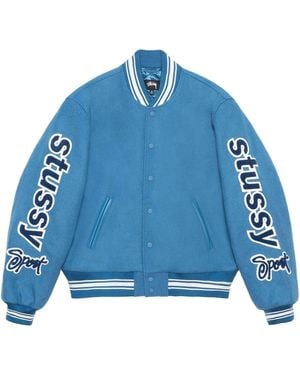 Stussy Ss24 Varsity Jacket - Blue
