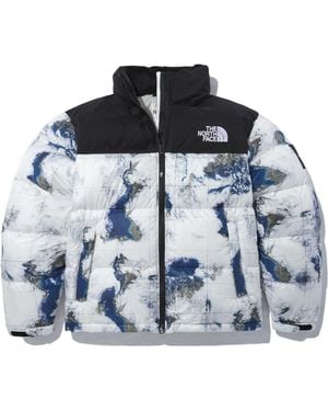 The North Face Fw22 Logo Winter Jacket - Blue