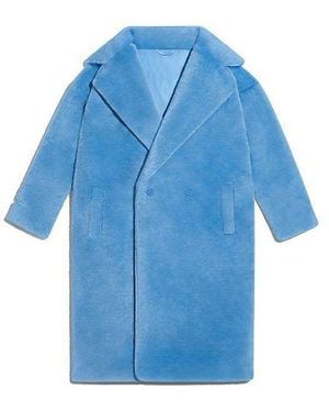 adidas Originals X Ivy Park Crossover Plush Long Large Jacket Couple Style - Blue