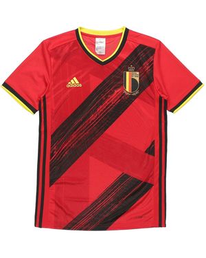 adidas Belgium National Team Home Fan Edition Sports Short Sleeve Jersey - Red