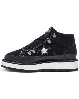 Converse (Wmns) Fleece Lined Boot One Star Thick Sole - Black
