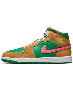 Nike Jordan 1 Mid 'Wheat Watermelon' - Green