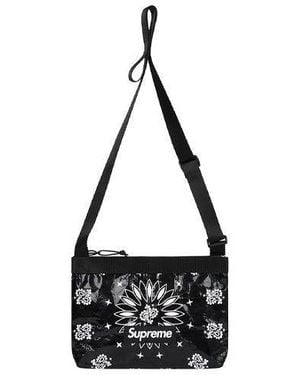 Supreme Bandana Tarp Side Bag - Black