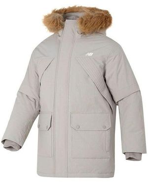New Balance Warm Hooded Down Jacket - Gray
