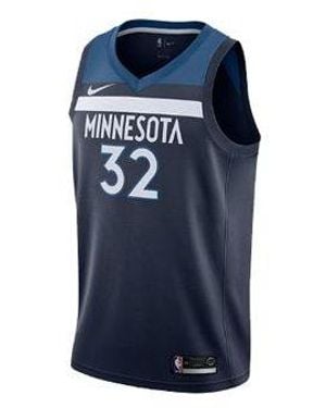 Nike Nba Towns Timberwolves 3 2 Fan Edition Basketball Jersey/Vest 864491-420 - Blue