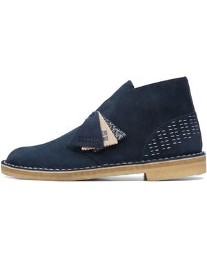 Clarks Desert Boots 'Sashiko' - Blue