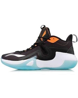 Li-ning Bad Five Mid-Top Basketball Competition Shoes - Blue