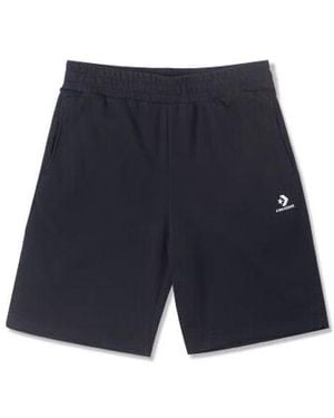 Converse Go-To Embroidered Star Chevron Standard-Fit Fleece Short - Blue