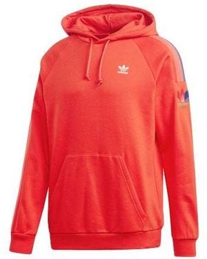 adidas Originals 3Dtf 3 Stp Hood Logo Printing Raglan Sleeve Hooded Sports Fluorescence - Red