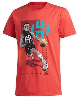 adidas Basketball Sports Short Sleeve - Red