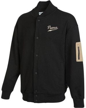 PUMA Logo Baseball Jacket - Black