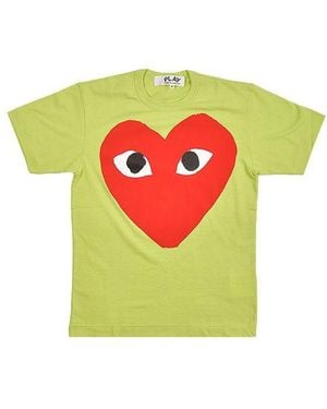 COMME DES GARÇONS PLAY Pastelle Logo T-Shirt - Green