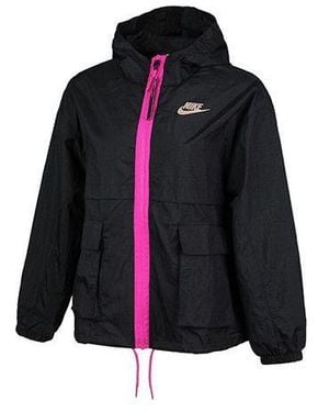 Nike (Wmns) As W Sportswear Icn Clsh Jkt Jacket Wvn - Blue