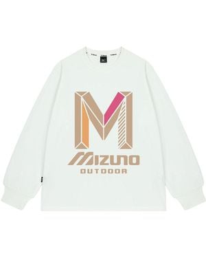 Mizuno Graphic Casual Long Sleeve T-Shirt - White