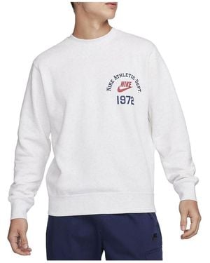 Nike Sportswear Club Fleece Crew-Neck Sweatshirt - White