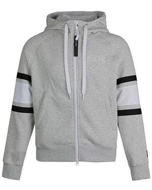 Nike Air Full-Length Zipper Cardigan Fleece Lined Hooded Jacket - Grey