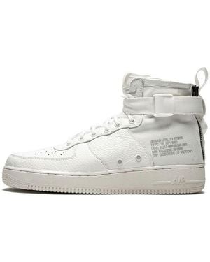 Nike Sf Air Force 1 Mid 'Triple Ivory' - Metallic