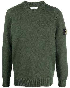 Stone Island Classic Badge Jumper - Green