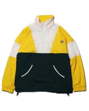 adidas Originals Big Trefoil Outline Woven Colorblock Track Jacket in Blue for Men Lyst UK