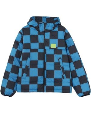 Nike Lebron Grid Basketball Sports Stay Warm Hooded Down Jacket - Blue