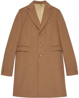 Gucci Camelhair Coat With Cities Label 'Light' - Brown