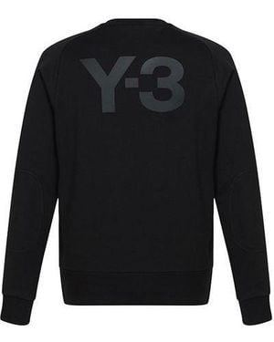 adidas Y-3 Back Large Logo Pure Cotton Casual - Black
