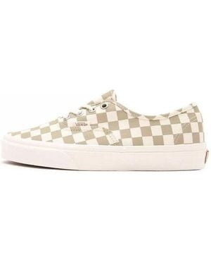 Vans Authentic Wear-Resistant Non-Slip Low Top Casual Skate Shoes Grid - Natural