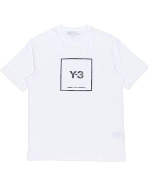 adidas Y-3 Ss21 Alphabet Logo Loose Round Neck Short Sleeve T-Shirt - White