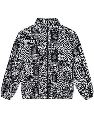 Vans Ss22 Grid Full Print Jacket Couple Style - Black