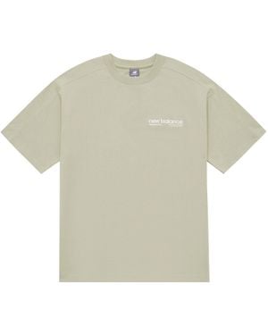 New Balance Wordmark Logo T-Shirt 'Khaki' - Green