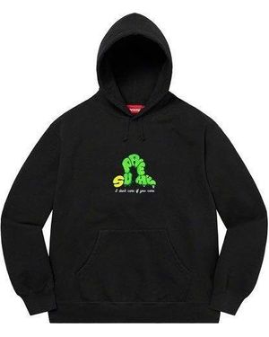 Supreme Don'T Care Hooded Sweatshirt - Black
