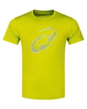 Asics Short Sleeve Running Top 'Lime Zest' - Yellow