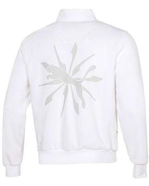 PUMA Casual Pattern Loose Long Sleeves Jacket Couple Style - White