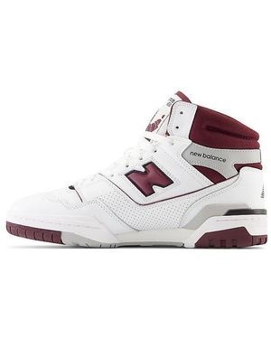 New Balance 650R Burgundy' - White