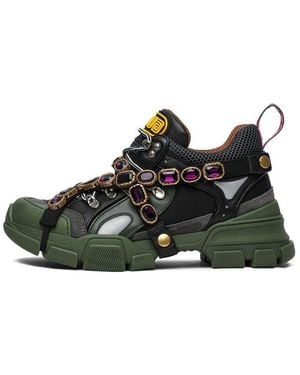 Gucci (Wmns) Flashtrek Crystals - Green