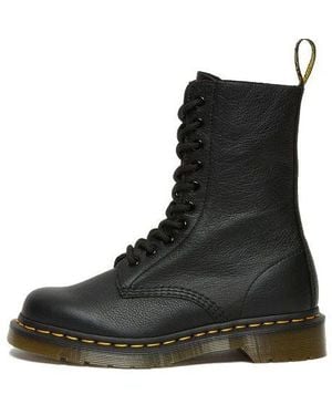 Dr. Martens (Wmns) 1490 Virginia Leather High Boots - Black