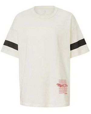 Converse (Wmns) Renew Alphabet Printing Short Sleeve - White