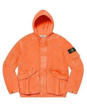 Supreme X Stone Island Corduroy Jacket - Orange