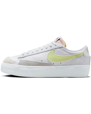 Nike (Wmns) Blazer Low Platform Life Lime' - White