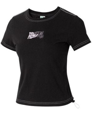 PUMA (Wmns) Graphic Short Top - Black