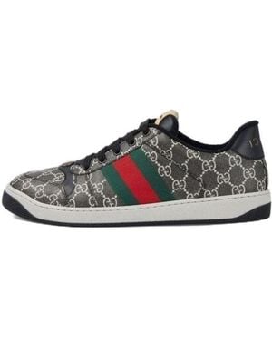 Gucci Screener Trainer Gg Supreme Canvas - Brown