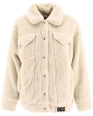 UGG (Wmns) Frankie Sherpa Trucker Jacket - Natural