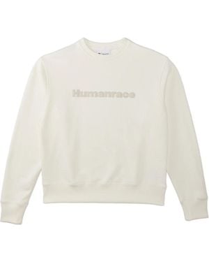 adidas Originals X Pharrell Williams Crossover Casual Breathable Solid Colour Round Neck Pullover Long Sleeves Jade White